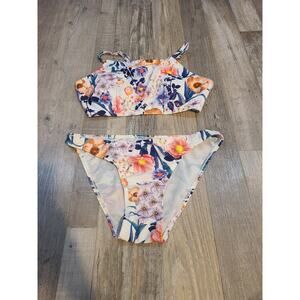 Unknown brand xl womens floral two piece swimsuit